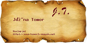Jóna Tomor névjegykártya
